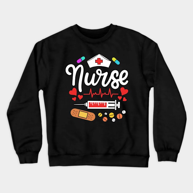 Nurse Crewneck Sweatshirt by KAWAIITEE